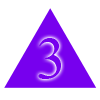 Three, triangle, blue