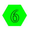 Sase, hexagon, verde