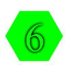 Sase, hexagon, verde Sase, hexagon, verde
