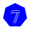 Sapte, heptagon, albastru Sapte, heptagon, albastru